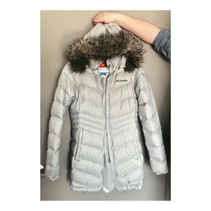 Columbia Heavy Coat, fur trim hood